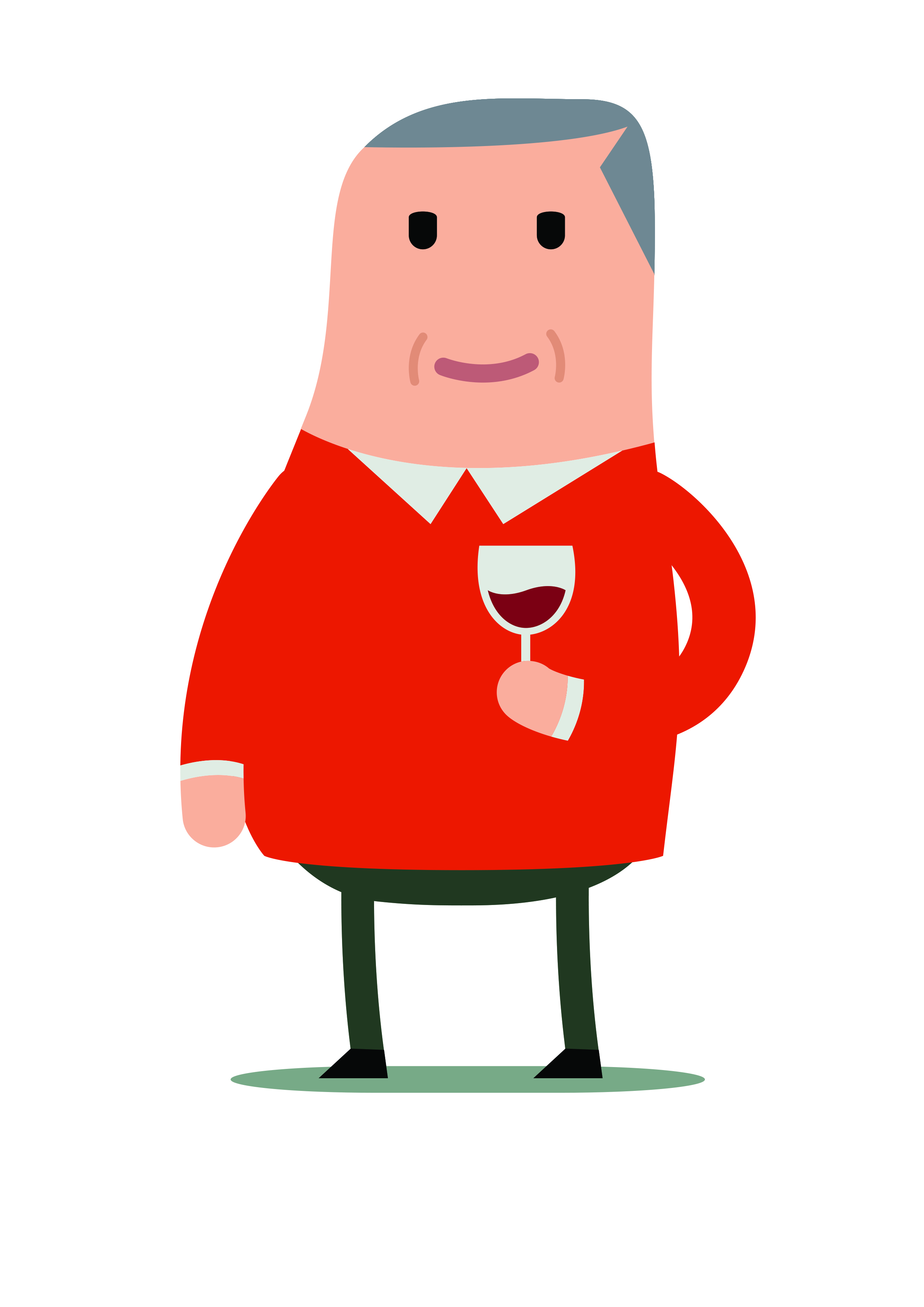 Illustratie van man met wijnglas