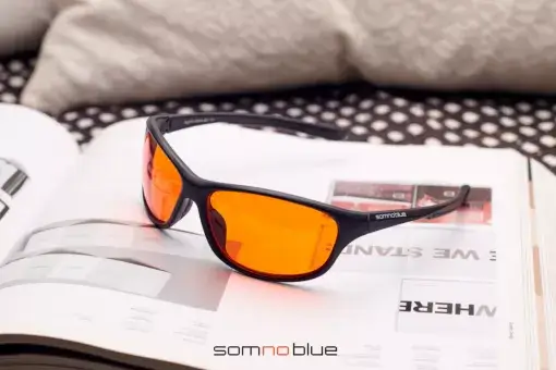 Somnoblue slaapbril met oranje glazen